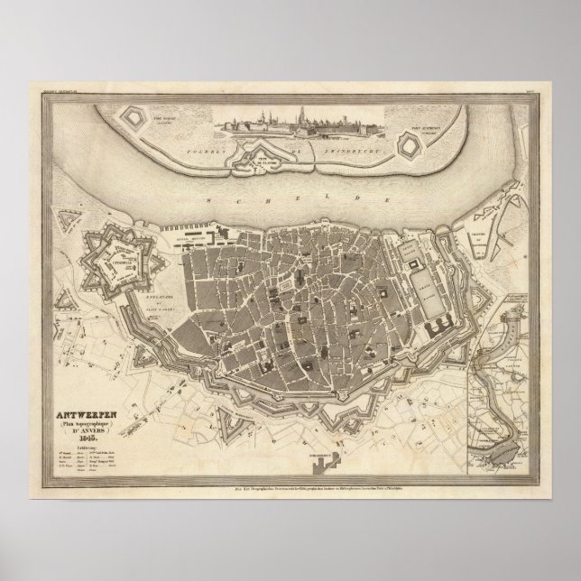 Antwerpen, Belgien Poster (Vorne)