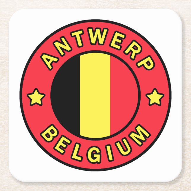Antwerpen Belgien Rechteckiger Pappuntersetzer (Vorderseite)