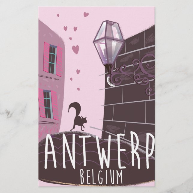 Antwerpen, Belgien Reiseplakat Briefpapier (Vorderseite)