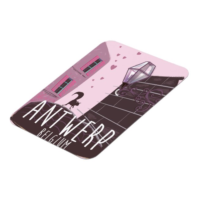 Antwerpen, Belgien Reiseplakat Magnet (Linke Seite)