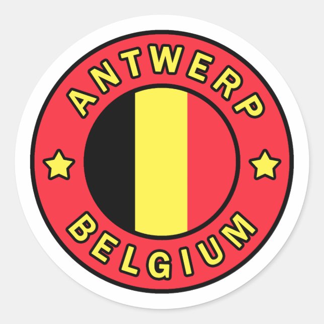 Antwerpen Belgien Runder Aufkleber (Vorderseite)