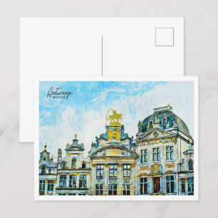 Antwerpen Belgien schöne Ölgemälde Landschaft Postkarte