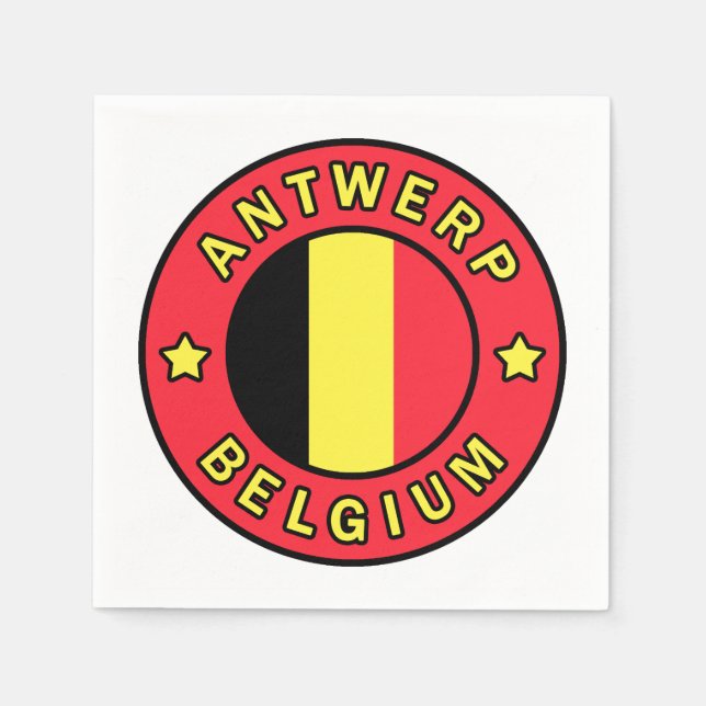 Antwerpen Belgien Serviette (Vorderseite)
