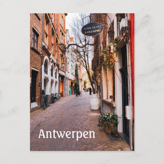 Antwerpen Belgien Street Foto Postkarte (Vorderseite)