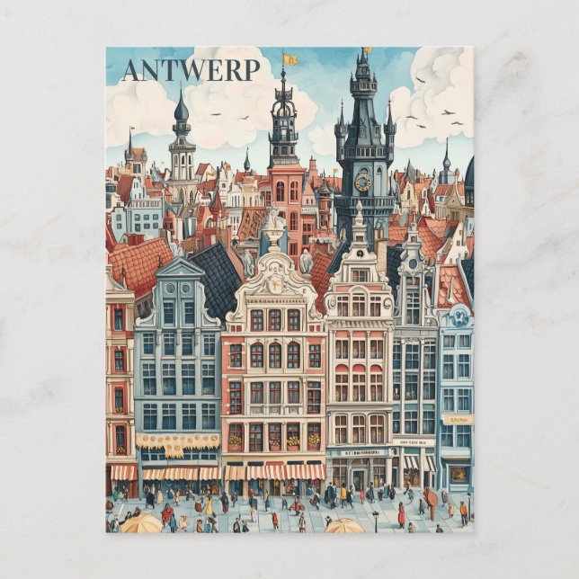 Antwerpen Belgien Travel Postkarte (Vorderseite)