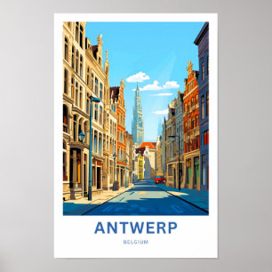 Antwerpen Belgien Travel Print Poster