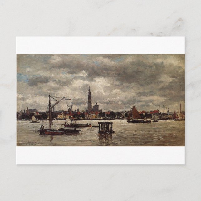 Antwerpen, die Schelde von Eugene Boudin Postkarte (Vorderseite)