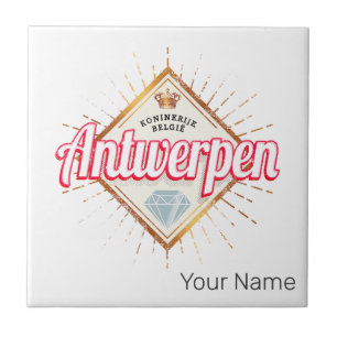 Antwerpen Flandern Belgien Retro Vintage Souvenir Fliese