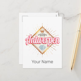 Antwerpen Flanders Belgien Retro Vintag Souvenir Feiertagspostkarte