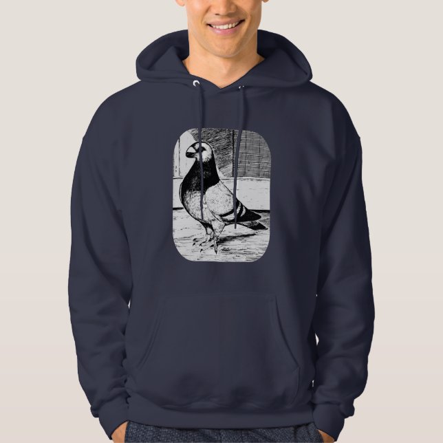 Antwerpen Kurz Faced Pigeon Hoodie (Vorderseite)