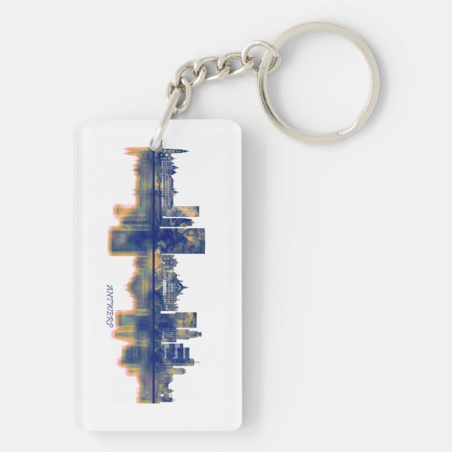 Antwerpen Skyline Schlüsselanhänger (Rückseite)