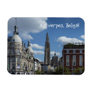 Antwerpen Stadtansicht Belgien vom Steenplein Magnet