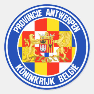 Antwerpener RundEmblem Runder Aufkleber