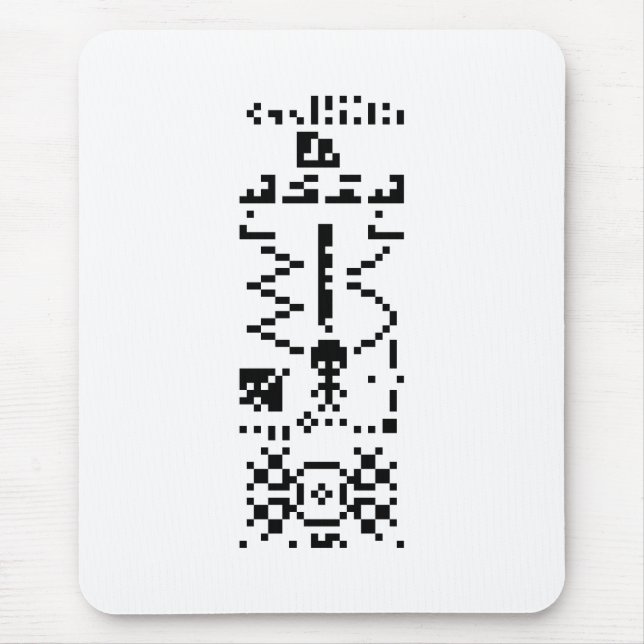 Antwort auf die binäre Meldung von Arecibo Mousepad (Vorne)