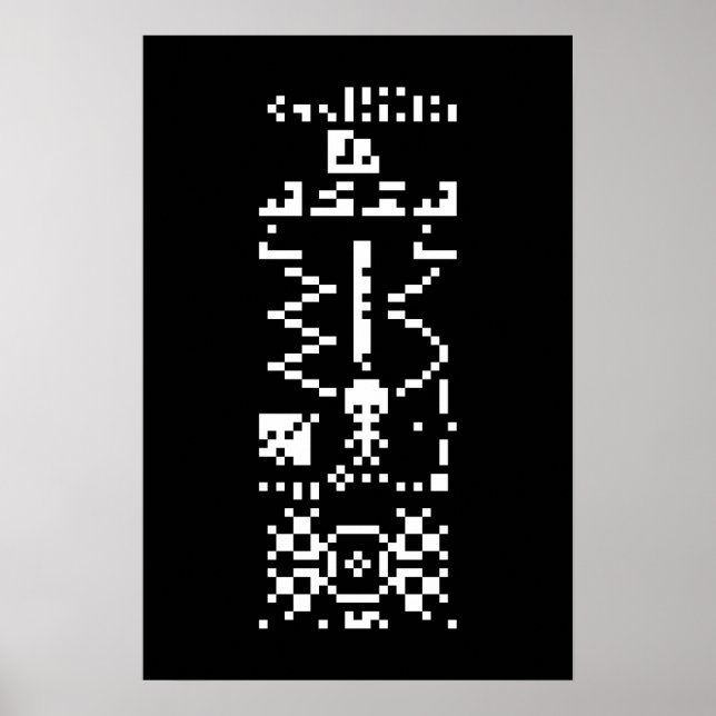 Antwort auf die binäre Meldung von Arecibo Poster (Vorne)