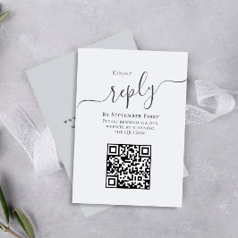 Antwort auf die Hochzeit mit Blue Calligraphy QR C