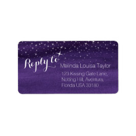 Antwort auf die Hochzeitsmarken am Sternenhimmel Adressaufkleber