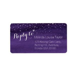 Antwort auf die Hochzeitsmarken am Sternenhimmel Adressaufkleber