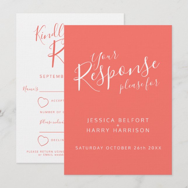 Antwort auf die Hochzeitsreise mit dem UAWG Einladung (Vorne/Hinten)