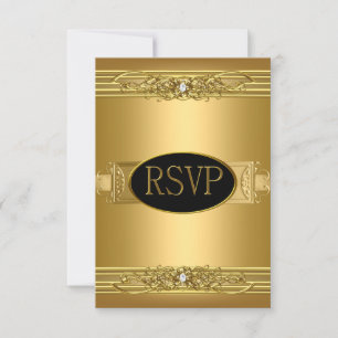 Antwort auf die RSVP-Einladung zum Geburtstag Gold
