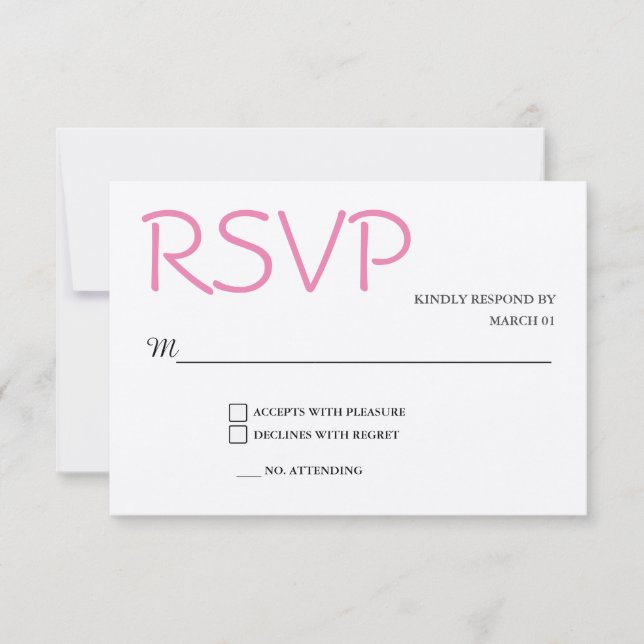 Antwort auf die RSVP-Reaktion auf die Champagnerfa (Vorderseite)