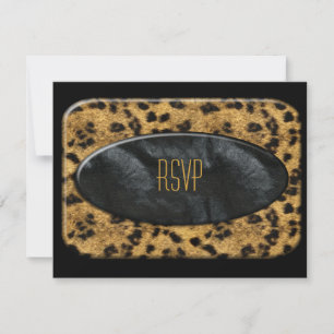 Antwort auf Einladung Schwarz Gold Tier Leopard