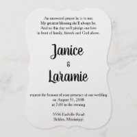 Antwort auf Gebete Einladung Hochzeit