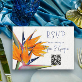 Antwort auf Hochzeiten QR Code Bird of Paradise Ca Einladung