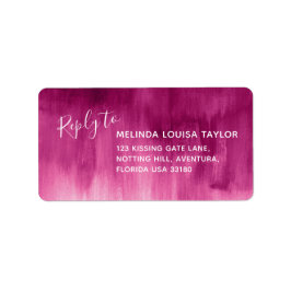 Antwort auf moderne, abstrakte, rosa Adressetikett