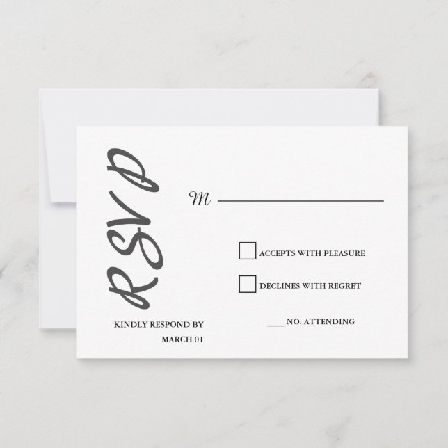 Antwort auf moderne Schlichte Minimalistische Einf (Vorderseite)