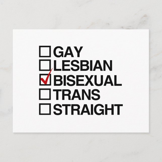 ANTWORT BISEXUAL POSTKARTE (Vorderseite)
