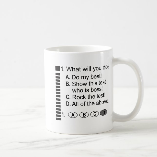 Antwort Blatt Rock The Exam School Testing Encoura Kaffeetasse (Rechts)