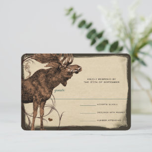 Antwort für die Vintage-Moose-Waldlodge-Ranch-Hoch