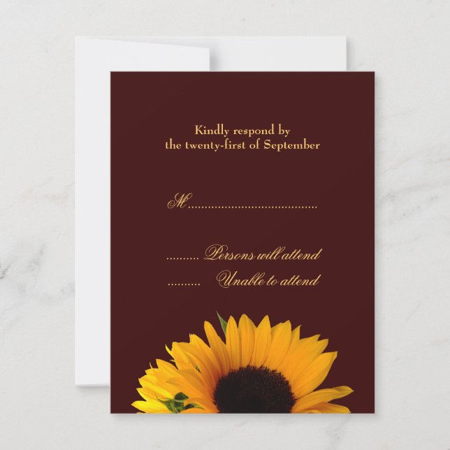 Antwort-Karte für Hochzeiten RSVP Karte (Vorderseite)