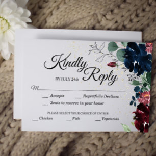 Antwort-Karte für Sommerfeiern mit Essensauswahl RSVP Karte