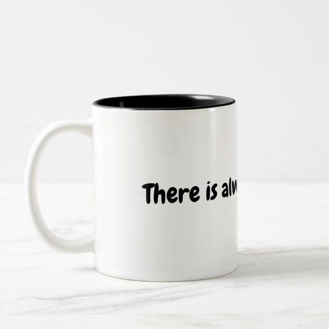 Antwort-Tasse Zweifarbige Tasse (Links)