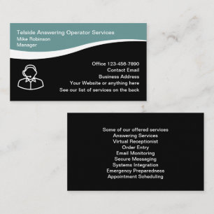 Antwort- und Operatordienste Visitenkarte