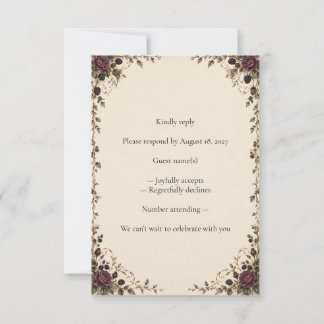 Antwort zur Hochzeit 'Once Upon a Midnight Plum Ro