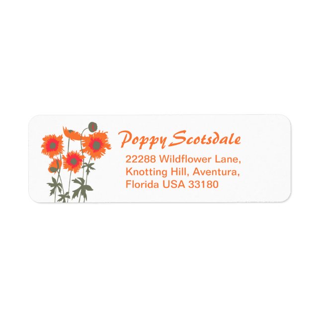 Antwortadressen von Slim Graphic floral poppies (Vorne)