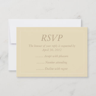Antworten auf Ereignisse von Beige & Ecru, UAWG od RSVP Karte