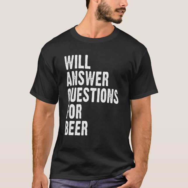 Antworten auf Fragen zu Bier Pub Quiz Legend Tri T-Shirt (Vorderseite)