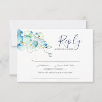 Antworten auf RSVP-Karten der Orchideen-Blume
