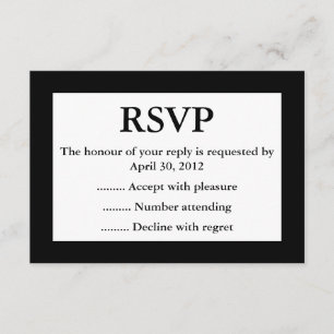 Antworten auf Schwarz-Weiß-Ereignisse, UAWG oder A RSVP Karte