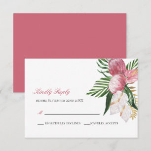 Antworten Sie bitte  Elegante Tropische Paradies-H RSVP Karte