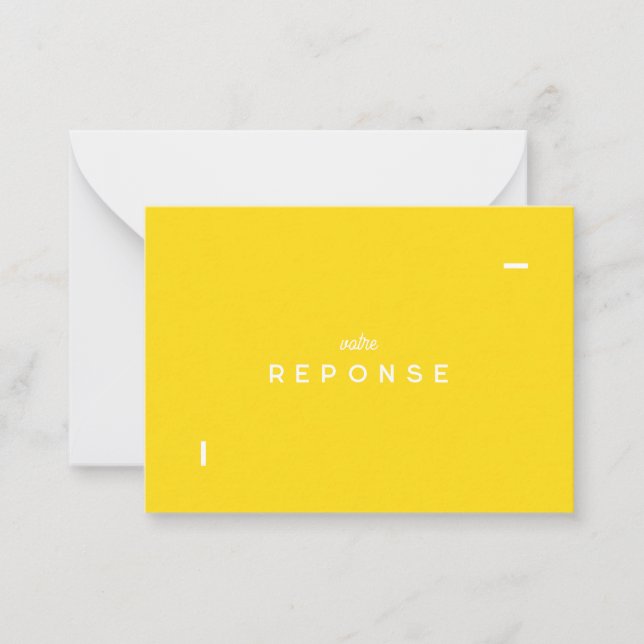 Antwortkarte Colorus - Zitronengelb Mitteilungskarte (Vorderseite)