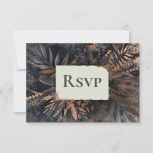 Antwortkarte Dunkle und Stimmungvolle Hochzeit RSVP Karte