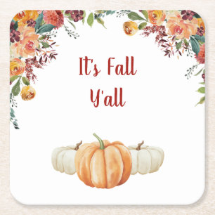 Antwortkarte Fall Little Pumpkin Rechteckiger Pappuntersetzer