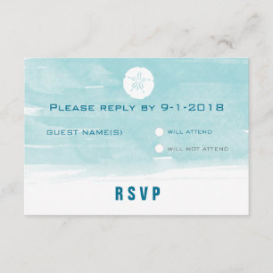 Antwortkarte für den Farbsand des Dollars RSVP Karte