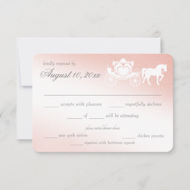 Antwortkarte für die magische blütige Märchenblüte RSVP Karte (Vorderseite)