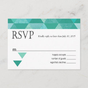 Antwortkarte für geometrische Dreiecke (UAWG)   Aq RSVP Karte